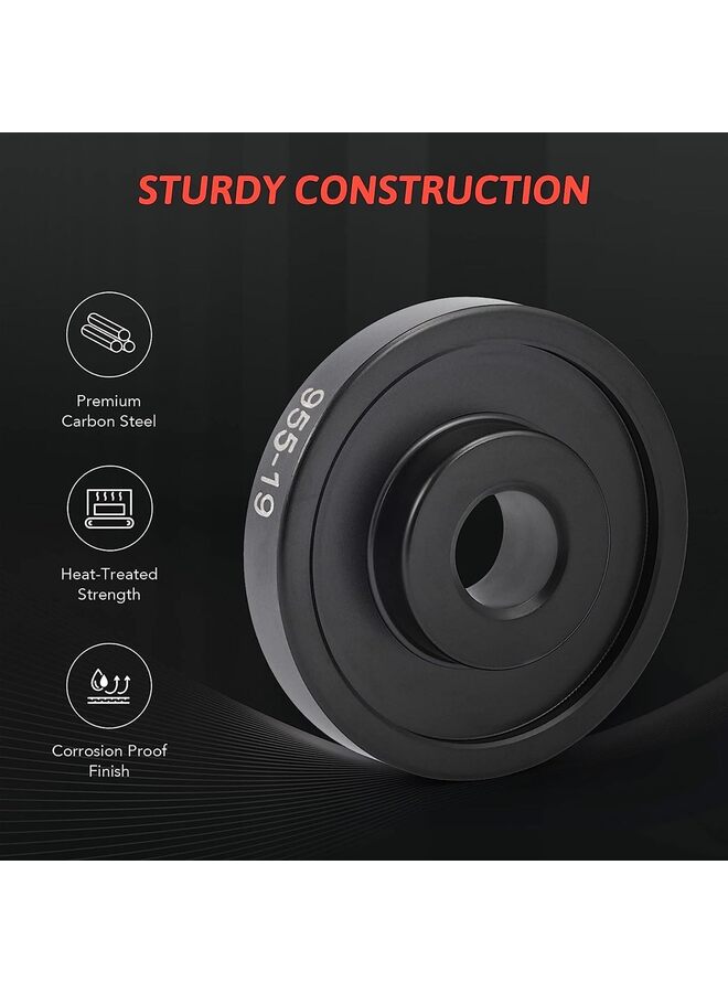 Wheel Bearing Press Kit for Front Wheel Drive Bearing Removal  Installation, 23pc Wheel Bearing Puller Tool Set with Sliding Screws Universal Bushings Sleeves Storage Case - Image 3